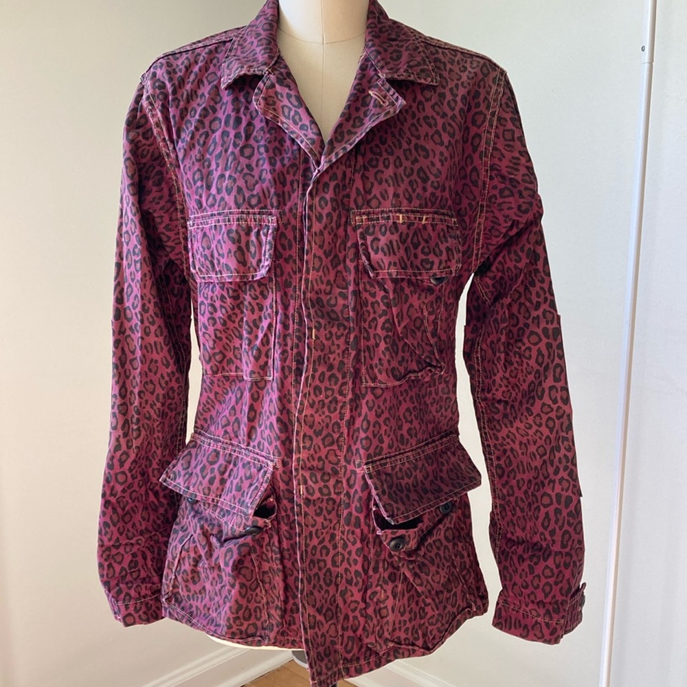 Adaptation Post LA Leopard Cotton Utility Jacket, Size XS, Never Worn